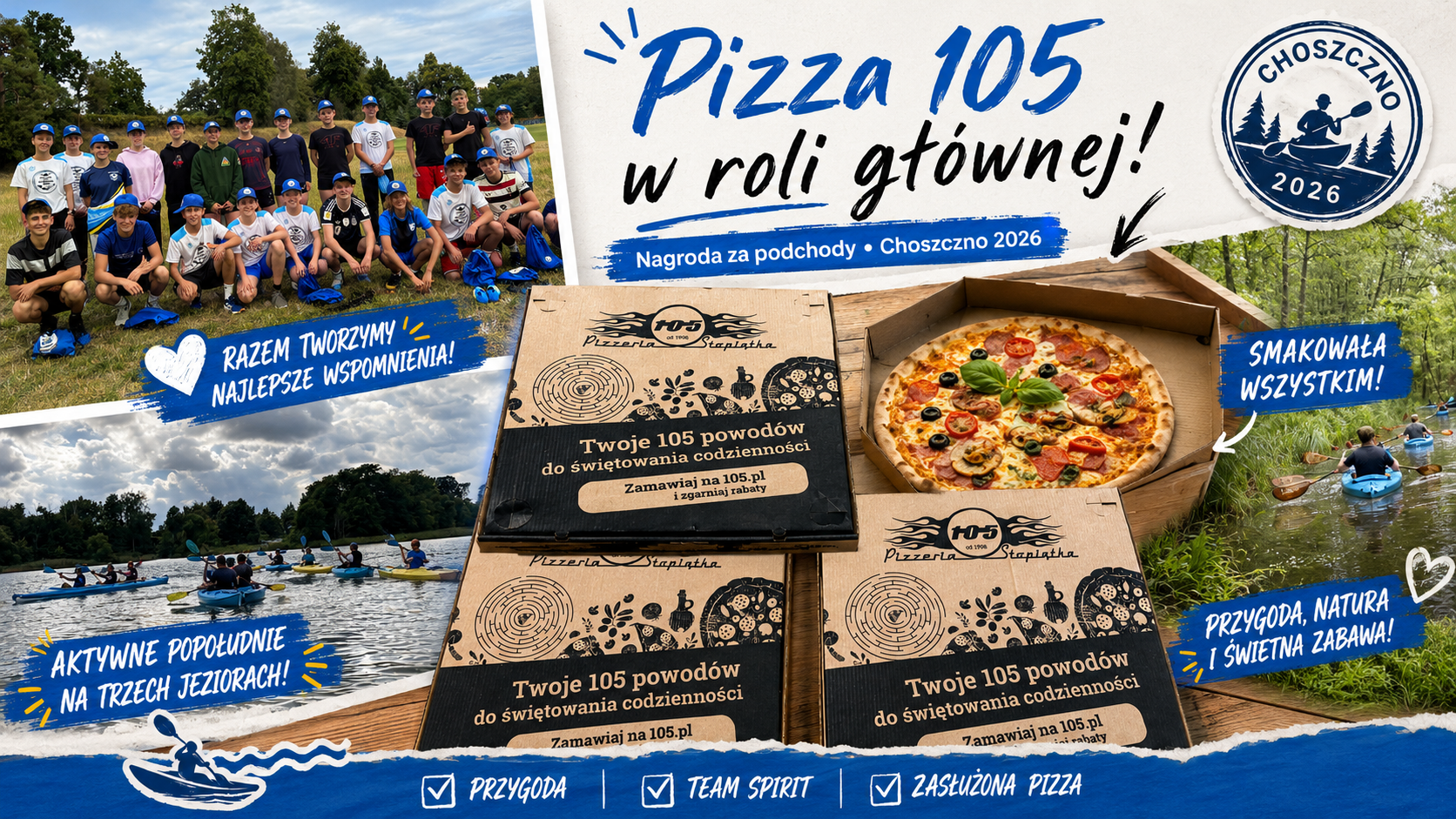 Obóz Choszczno 2026 – II turnus, dzień IV. Motylek, trzy jeziora i pizza za podchody!
